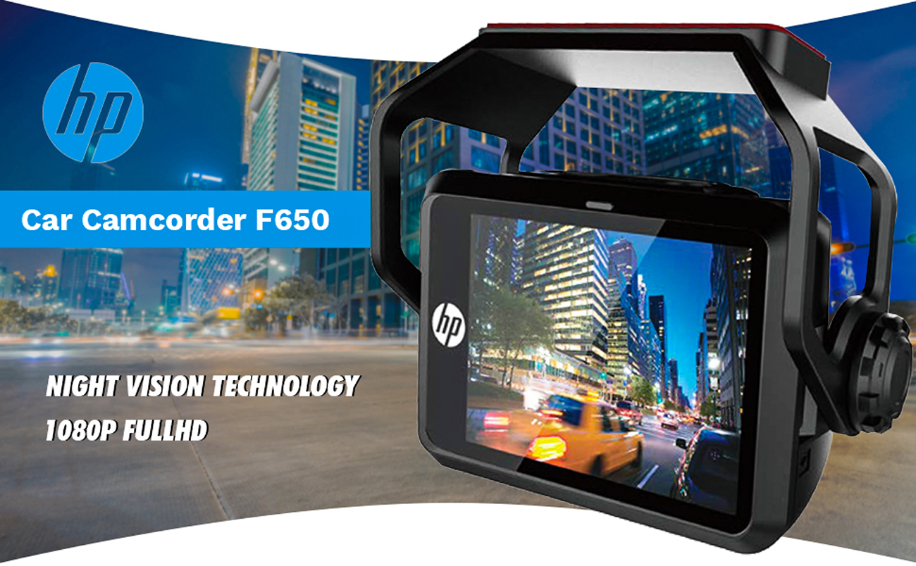HP F650 Full HD 1080P Car Driving Dash Cam, Auto G-Sensor, 2